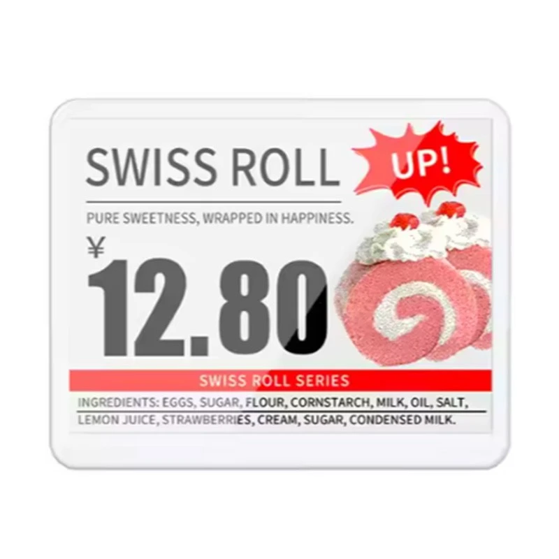 5.8'' E-Tinta Dagiti etiketa ti elektroniko nga estante - ket mangsuporta ti NFC & 7-kolor nga LED .