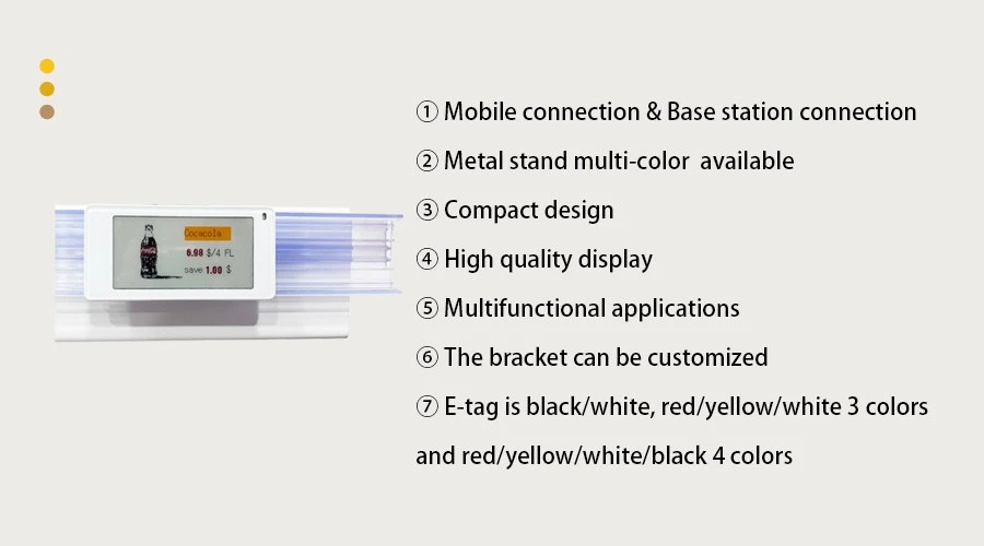 2.6 Inch Electronic Price Tag Extrusion Channel
